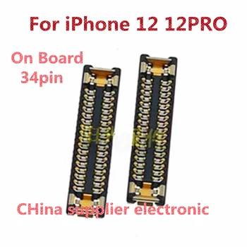 10pcs-100ks Pre iPhone 12 12PRO displej Mobilného telefónu stojan doske káblové spojenie pracky konektor 34 kolíky