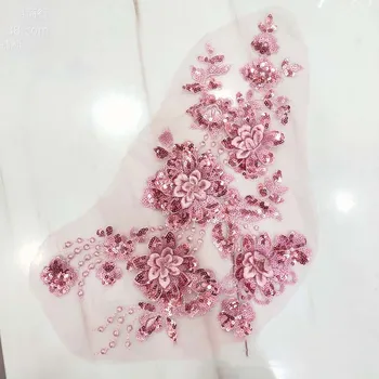 10Pieces 3D Svadobné Šaty Kvetinové Výšivky Šitie Škvrny Čipky Nášivka Kvet Trim DIY Plavidlá