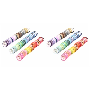 120 Kotúčoch Rainbow Washi Maskovacia Páska Nastaviť Pre DIY Dekor Scrapbooking Nálepky Maskovanie Papierové Dekorácie Lepiacej Pásky
