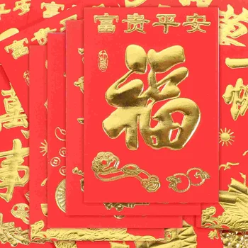 160Pcs Čínsky Nový Rok Červené Obálky Jar HongBao Peniaze Vrecko Papierové Červené Paketové Jarný Festival Peniaze tašky Drak
