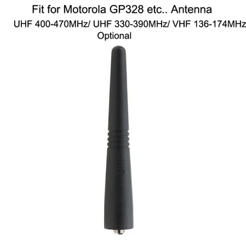 1pcs 9 cm UHF 400-470Mhz/330-390MHz/VHF 136-174MHz Stubby Anténa pre Motorola GP338 GP328 GP3188 GP68 GP88 HT1250 EP450 Rádio