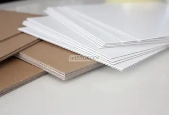 20 Listy Veľkosť A5 Kraft Hnedý Drevotrieska Ťažké baliaci papier Prázdne Bieleho Kartónu Hrúbky 1,5 mm