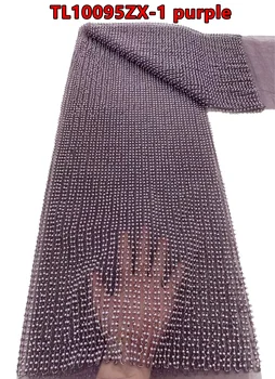 2023 Nový Dizajn Lesk S Pearl Tylu Čipky Textílie Indickej Čipky Svadobné Party Šaty Oka Textílie TL10095ZX