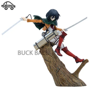 24 cm Útok Na Titan Mikasa Ackermana Anime Akcie Obrázok PVC Zberateľskú Anime Obrázok Socha Model Figúrka Deti Hračky, Darčeky