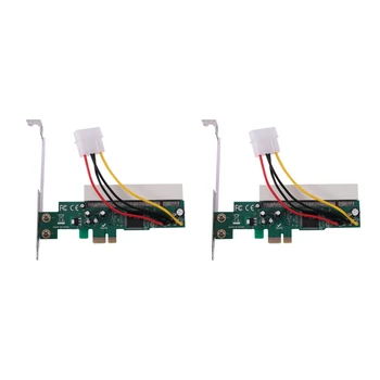 2X PCI-Express slot karty PCI Karty Adaptéra PCI-E X1/X4/X8/X16 Slot S 4 Pin Napájací Kábel Karty
