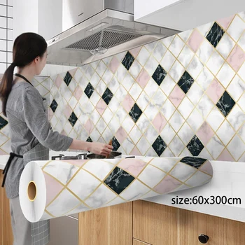 300 Tapety Hliníkový Náter Nepremokavé Moderná Obývacia Izba, Kuchyňa Samolepiace Kontakt Samolepky na Stenu Domova