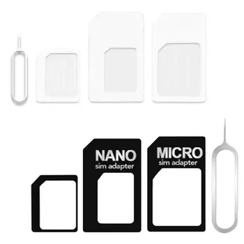 4 v 1 Previesť Nano SIM Kartu Micro Štandardné Adaptér Pre iPhone pre Samsung 4G LTE USB Bezdrôtového Smerovača