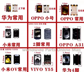 5 ks-30pcs Bežne používané tlačidlo shrapnel balík pre Huawei OPPO Xiao VIVO boot tlačidla otvorte kľúčové encyklopédia.