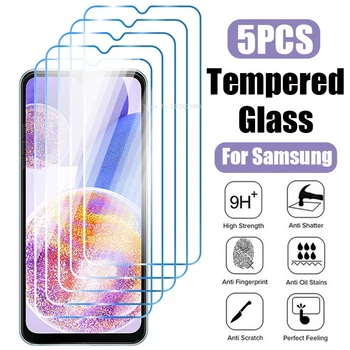 5 ks Tvrdeného Skla Pre Samsung Galaxy A14 A54 A53 A13 A33 A34 A52S 5G Screen Protector Samsung A52 A73 A21S A51 A72 Sklo