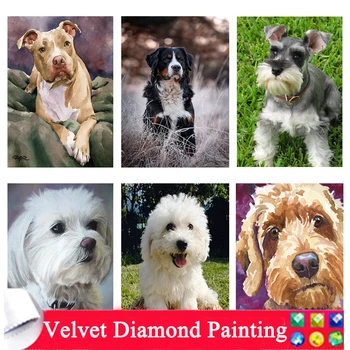 5D DIY Plný Diamond Výšivky Psa Kríž Výšivky Farmy Diamond Maľovanie na Predaj Živočíšnych Domáce Dekorácie Pozadí displeja Obrázok-art