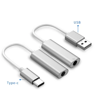 831D USB Adaptér USB Typu C na 3,5 mm Zvuková Karta Prevodník pre PC, Notebook Headset Konektor pre Prehrávanie
