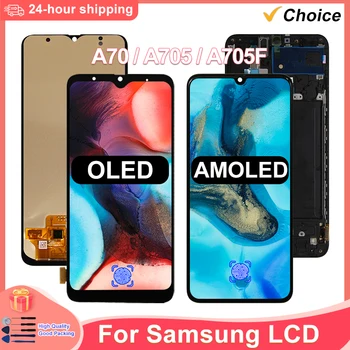 AMOLED Pre Samsung Galaxy A70 LCD SM-A705F/DS SM-A705FN/DS Displej Dotykový Displej Digitalizátorom. Náhradná Pre Samsung SM-A705W LCD