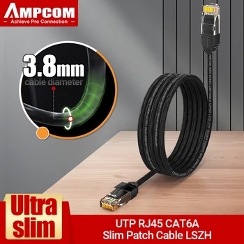 AMPCOM Ethernetový Kábel, CAT6A Ultra Tenké RJ45 Lan Kábel UTP RJ 45 Sietí Kábel Patch Kábel pre Stolné Počítače Modem Router