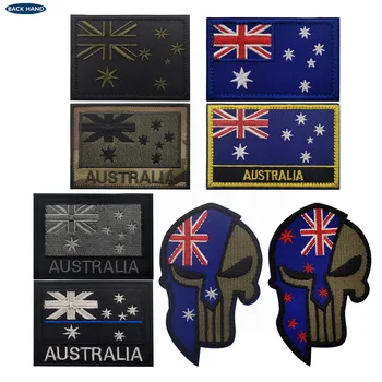 Austrália Vlajka Patch Prilba Spartan Vojenské Taktické patch Morálku Národnej Vlajky Armády Odznaky pre Batoh Vesta