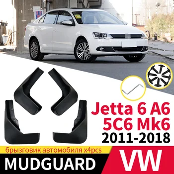 Auto Blato Klapky Blatník Na VW Volkswagen Jetta A6 MK6 5C6 Predné A Zadné Kolesá Mudflaps Splash Guard Ochrana Príslušenstvo