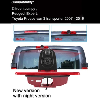 Auto Brzdové Svetlo Zozadu Na Zadnej Strane Zálohy Dual Kamera Pre Peugeot Expert Fiat Scudo Citroen Rad Geodetických Meraní Toyota Proace 2007-2016