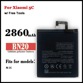  BN20 2810mAh Batérie Pre Xiao Mi 5C Vysokej Kvality Telefón Náhradné Batérie + Nástroje