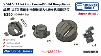 BUNKER IJN35026 1/350 YAMATO AA Zbraň Kontrola a Rangerinder pre Tamiya 78025