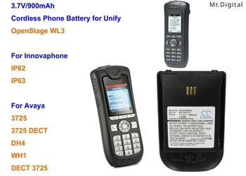 Cameron Čínsko 900mAh Batéria pre Avaya DECT 3725, 3725, 3725 DECT, DH4, WH1, Pre Innovaphone ip62 použitie, IP63, Pre Zjednotenie OpenStage WL3