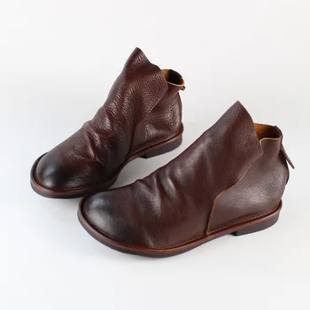 Careaymade-Originálne Kožené krátke topánky,dámske bytov Ručné retro literárny mäkké kožené mäkké jediným jediné topánky,dámske topánky