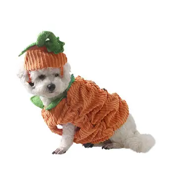 Cute Halloween Pet Kostýmy Tekvica Model Zábavné Menčestrové Šaty pre Malé Psy, Mačky, Mačiatka, Kostým, Rekvizity Oblečenie