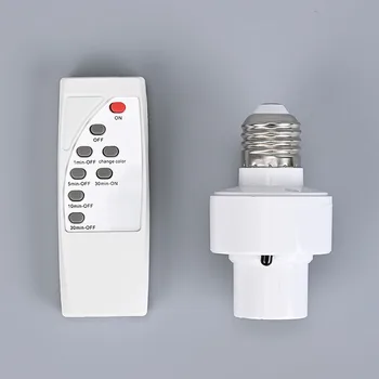 Diaľkové Ovládanie E27 objímky AC85-265V Smart Načasovanie Žiarovka Základnej Pätice pre Downlight Prívesok Strop Čítanie Tabuľka Nočné Svetlo