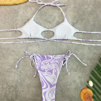 Dievčenské Plavky Tvárny Ženy Plavky Sexi Ženy Letný Trojuholník Micro Bikini Set