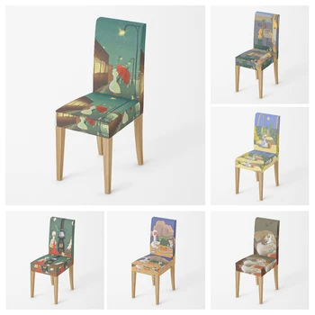 Domov stoličky kryt Stoličky pre kuchyňa Zahŕňa stoličky Anime nastaviteľné jedáleň, elastickej tkaniny stoličky zahŕňa stoličky kryt na svadbu