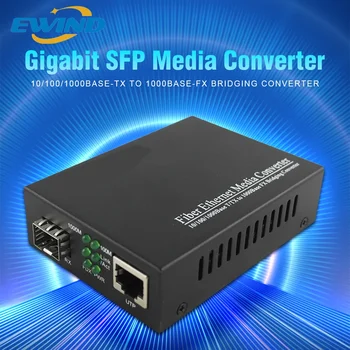 EWIND Gigabit SFP Vlákniny Rj45 Media Konvertor 100/1000Mbps SFP Optický Prepínač s SFP Modul Kompatibilný CISCO/Mikrotik