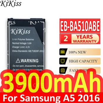 KiKiss Náhradná Batéria EB-BA510ABE Pre Samsung Galaxy A5 2016 A510 A510F A5100 A510M A510FD A510K A510S 3900mAh