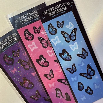 Kreatívne Farebné Laserové Motýľ Nálepky Scrapbooking Idol Karty Šťastný Plán Kúzlo Papiernictvo Deco Nálepky Osobné