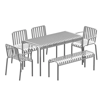 Kreatívne jednoduché kovaného železa stoličky Moderné vonkajšie nádvorie lavičke set home jedálenský stôl stoličky, balkón voľný stôl a stoličky co