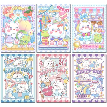Kreslených Mačka Diamond Maľovanie Nové Úplné Diamond Mozaiky 5D DIY Japonský a kórejský štýl Cross Stitch Súpravy Anime Umenie Domova