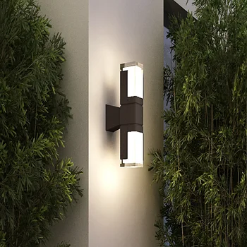 LED Nepremokavé Vonkajšie Nástenné Svietidlo Moderné Nástenné Lampy, Akryl Verandu Villa vonkajšiu Stenu Nádvorie Chodby, Dvojité Hlavu Nástenné Svietidlo