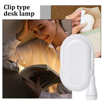 LED Ochrana Očí Knihy Nočné Svetlo Nastaviteľné Mini Clip-On Štúdia Stolná Lampa Batérie Powered Flexibilné Cestovné Spálňa Čítanie