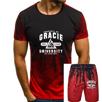 letné vintage t košele bavlna topy pre mužov Novas artes marciais bjj brazílske jiu jitsu gracie universidade t-shirt oblečenie