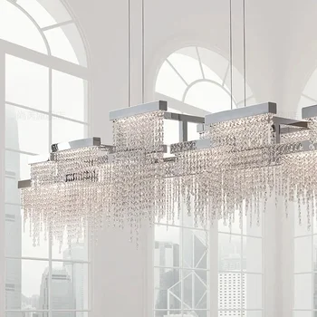 Luxusné Dizajnér Crystal LED Lustre Reštaurácia Villa Bar Projektu Hotel Art Závesné Svietidlá Vnútorné Inžinierstva Osvetlenie Zariadenie
