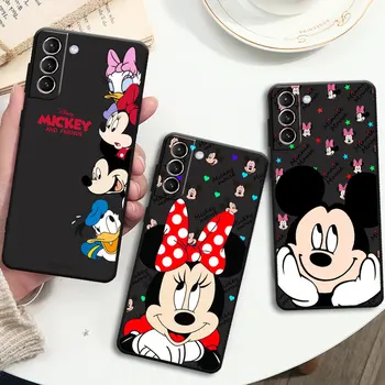 Mickey Pár Minnie Mouse Telefón puzdro Pre Samsung Galaxy Note 20 5G S23 Ultra S10 4G S21 FE S10e S22 Plus Silikónový Kryt Čierny