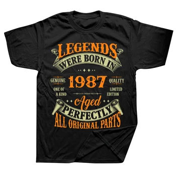 Novinka Legenda sa Narodila V roku 1987 T Košele Grafické Bavlna Streetwear Krátky Rukáv Narodeninám Letné Štýl T-shirt Pánske Oblečenie
