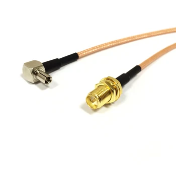 Nové RP-SMA Female Konektor Prepínač TS9 Pravý Uhol Konvertor RG316 kábel Kábel Adaptéra Veľkoobchod 15 CM 6