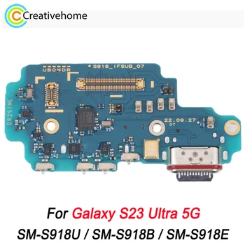 Originálne USB Nabíjací Port Rada Pre Samsung Galaxy S23 Ultra 5G SM-S918U NÁS Edition / SM-S918B EÚ Edition / SM-S918E
