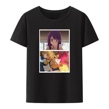Oshi Č. Ko Japonské Anime Girl Bavlnené tričká dámske Letné Tričko Tričko Plodín Top Y2k Oblečenie Písmená Voľný čas Camisa Trend Pár