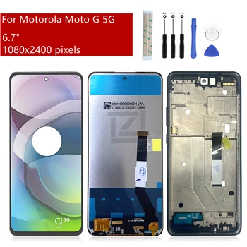 Pre Motorola Moto G 5g LCD Displej Dotykový Displej Digitalizátorom. S montážou Rámu Pre Moto G 5g Zobraziť Nahradenie Opravy Dielov