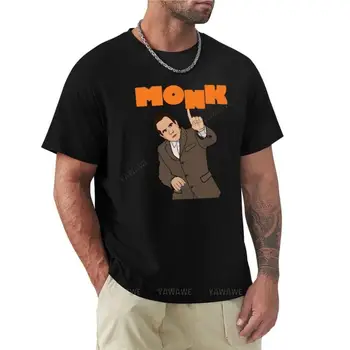 Pán Monk a Nerovnomerné Písmeno T-Shirt Short sleeve tee vintage oblečenie kórejský módne vybavené tričká pre mužov