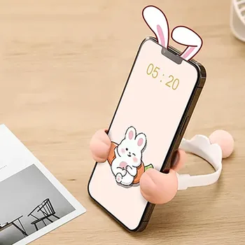 Roztomilý Králik Telefón Stojan, Nastaviteľné Bunny Telefón Držiak na Stôl Roztomilý Prenosné Stolový Stojan pre iPhone Huawei Samsung Xiao