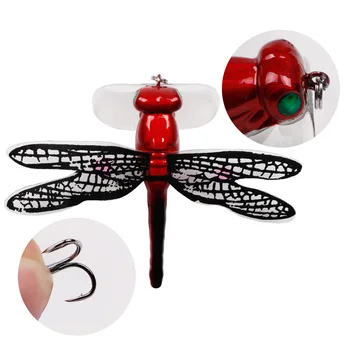Rybolovná Lure Topwater Návnad 7 cm 6 g Dragonfly Suchých Mušiek Hmyzu Lietať Lákať Pstruh Popper Umelé Návnady Wobblers