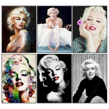 Sexy Žena Výšivky Diamond Umenie Maľba Marilyn Monroe Obrázok Jewel Cross Stitch Dospelých Diy Maliarske Umenie a Remeslá Auta