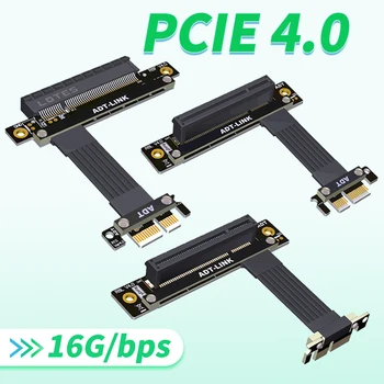 Stúpacie PCI Express 4.0 X1, Aby X8 Zase 90/180 Stupeň Závlačky Vertikálne Predlžovací Kábel 16 G/bps pre PCIe X8 NVMe SSD, LAN, Video Karty