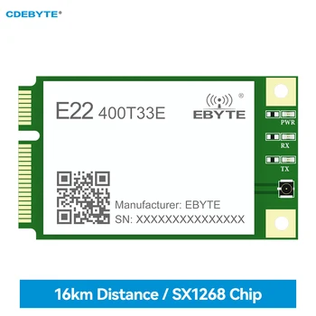 SX1268 Bezdrôtový LoRa rozprestretého Spektra CDEBYTE E22-400T33E MINI PCI-e Štandardné Rozhranie UART/RS485/RS232/USB 33dBm Vzdialenosť 16 KM