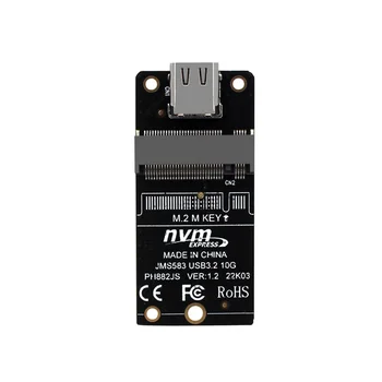 TYP-C na M. 2 Adaptér NVME SSD Adaptér NVMe Krytu M. 2 na USB 3.2 Typ-C Podpory M. 2 SSD 2230 2242 2260 2280